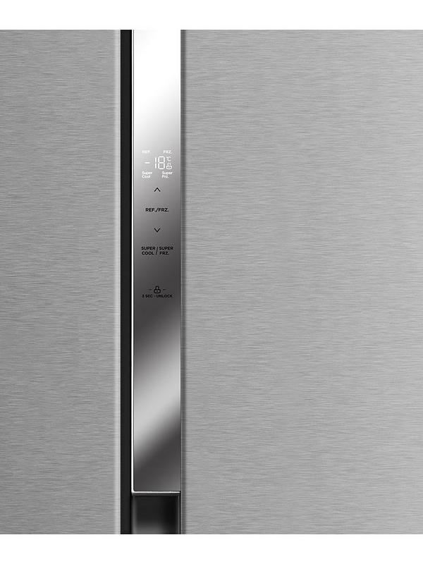 Swan SR750100I 84cm Wide, Total No Frost, American-Style Freestanding Fridge Freezer - Inox - Image 3